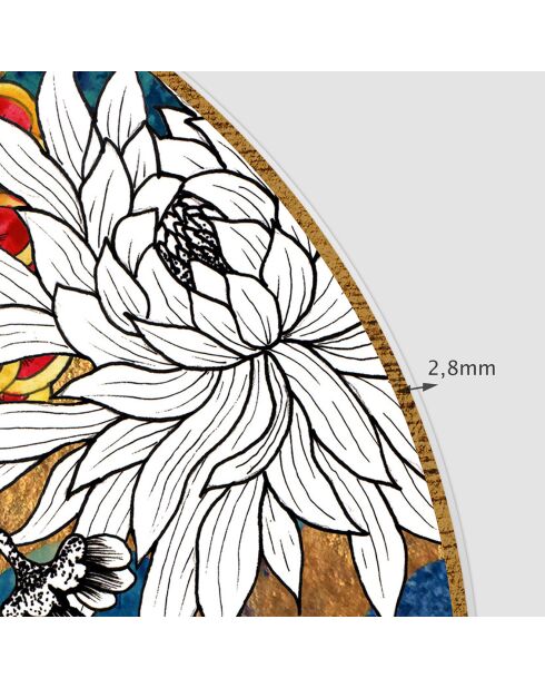 Testiera Arco Luxury in vinile multicolore - 160x165 cm