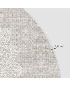 Tête de lit en vinyle Arco Mandala en Arpillera greige - 160x165 cm