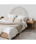 Tête de lit en vinyle Arco Mandala en Arpillera greige - 160x165 cm