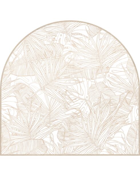 Testiera in vinile Arco Selva bianco/beige - 160x165 cm