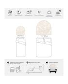 Tête de lit en vinyle Arco Selva blanc/beige - 160x165 cm