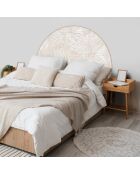Tête de lit en vinyle Arco Selva blanc/beige - 160x165 cm