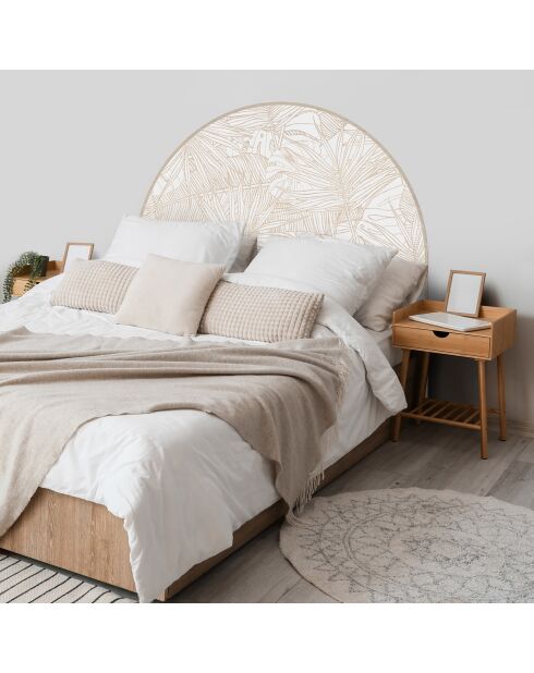 Tête de lit en vinyle Arco Selva blanc/beige - 160x165 cm