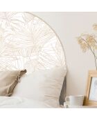 Tête de lit en vinyle Arco Selva blanc/beige - 160x165 cm