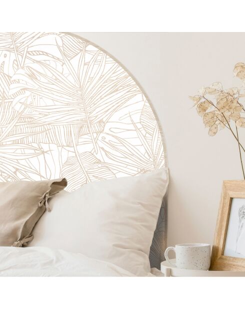 Tête de lit en vinyle Arco Selva blanc/beige - 160x165 cm