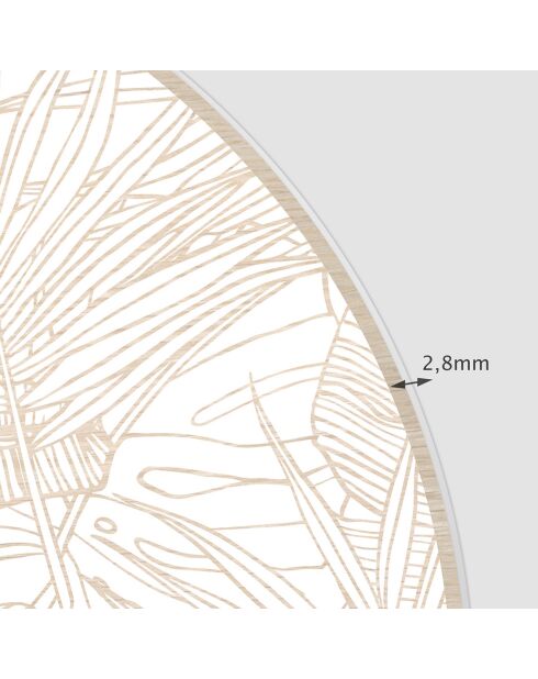 Arco Selva Vinyl-Kopfteil weiß/beige - 90x90 cm