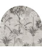 Tête de lit en vinyle Arco Tropical Neutro gris - 160x165 cm