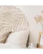 Tête de lit en vinyle Arco Hojas Sobre Tela beige - 160x165 cm