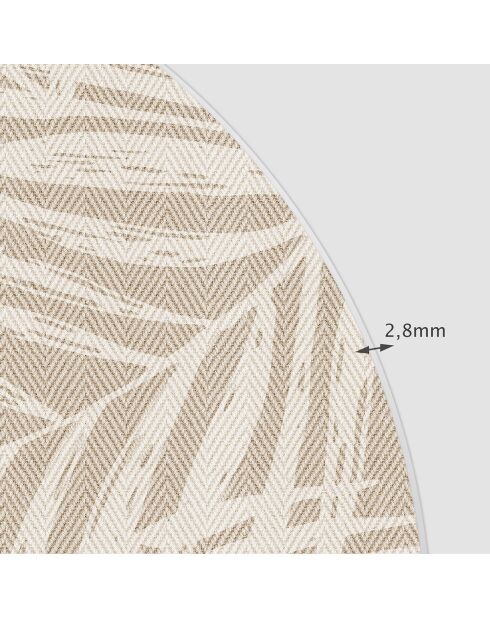 Testiera in vinile beige Arco Hojas Sobre Tela - 160x165 cm