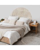 Tête de lit en vinyle Arco Hojas Sobre Tela beige - 160x165 cm