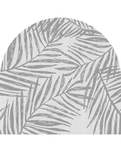 Testiera in vinile grigio Arco Hojas Sobre Tela - 160x165 cm