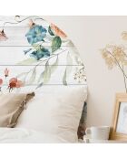 Tête de lit en vinyle Arco Jardín 1 multicolore - 90x90 cm