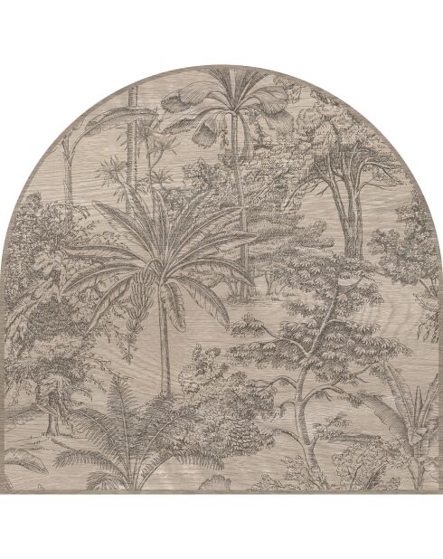 Testiera in vinile beige Arco Árboles - 160x165 cm
