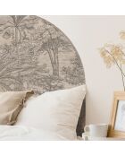 Tête de lit en vinyle Arco Árboles beige - 90x90 cm