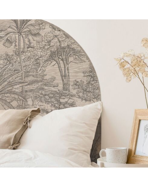 Testiera in vinile beige Arco Árboles - 90x90 cm