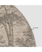 Tête de lit en vinyle Arco Árboles beige - 90x90 cm