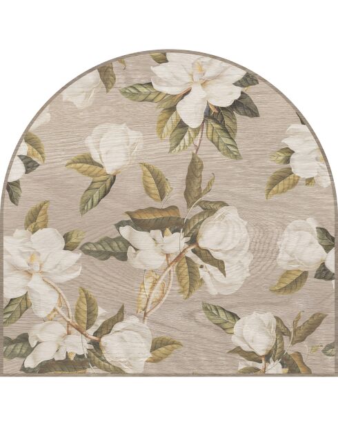 Tête de lit en vinyle Arco Magnolias Sobre Madera beige - 90x90 cm