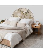 Tête de lit en vinyle Arco Magnolias Sobre Madera beige - 90x90 cm