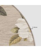 Tête de lit en vinyle Arco Magnolias Sobre Madera beige - 90x90 cm