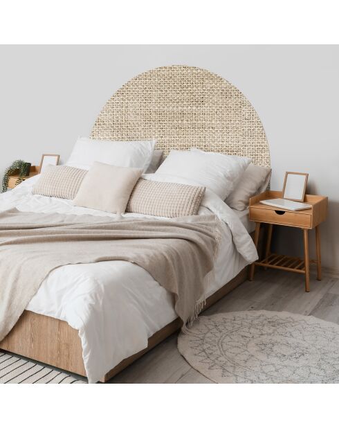 Testiera Arpillera in vinile beige seppia - 160x165 cm