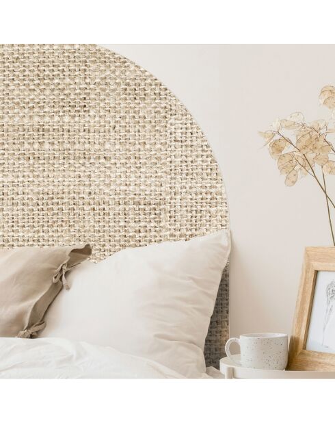 Tête de lit en vinyle Arco Arpillera Sepia beige - 90x90 cm