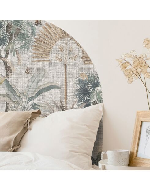 Tête de lit en vinyle Arco Tropical en Tela multicolore - 160x165 cm