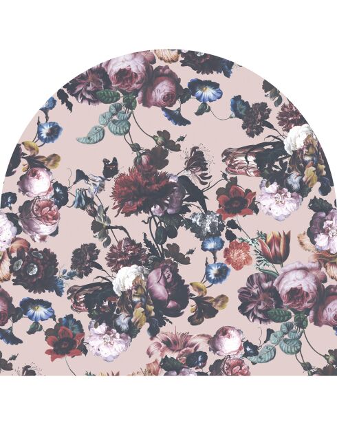 Tête de lit en vinyle Arco Rosas Sobre Rosa multicolore - 160x165 cm