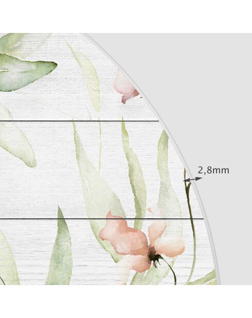 Tête de lit en vinyle Arco Jardín 2 multicolore - 90x90 cm