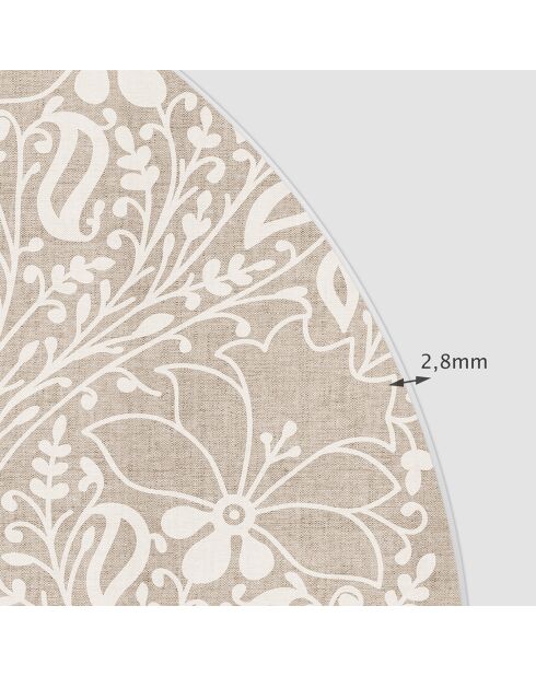 Testiera in vinile beige Arco Chandra - 90x90 cm