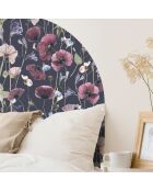 Tête de lit en vinyle Arco Amapolas Sobre multicolore - 90x90 cm