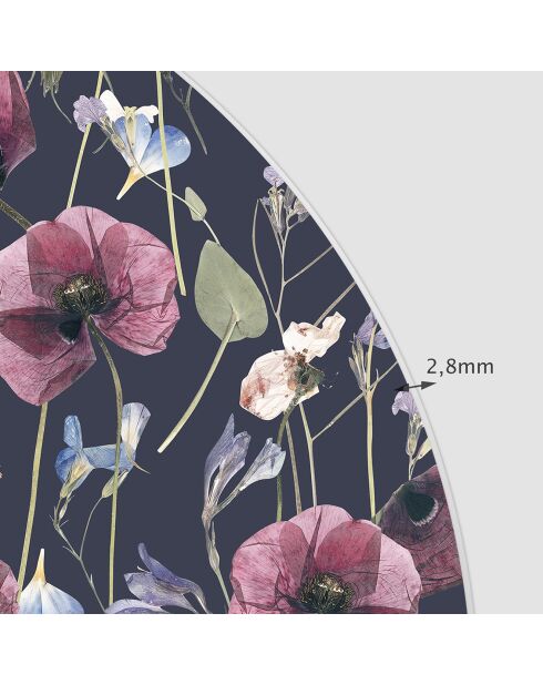 Tête de lit en vinyle Arco Amapolas Sobre multicolore - 90x90 cm