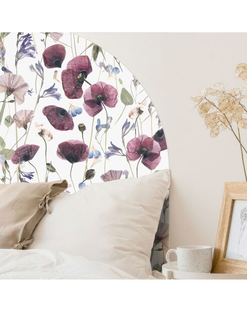 Tête de lit en vinyle Arco Amapolas Sobre multicolore - 90x90 cm