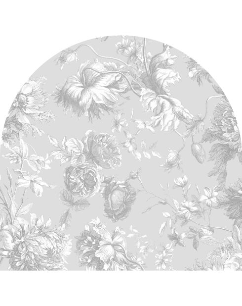 Testiera in vinile grigio Arco Bohemio - 160x165 cm