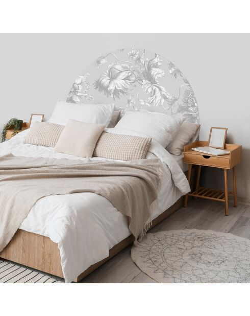 Testiera in vinile grigio Arco Bohemio - 160x165 cm