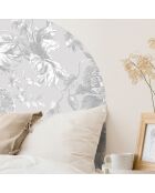 Tête de lit en vinyle Arco Bohemio gris - 90x90 cm