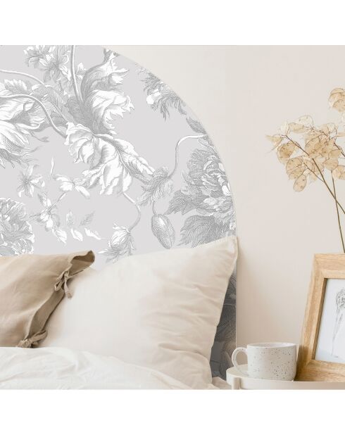 Testiera in vinile grigio Arco Bohemio - 90x90 cm