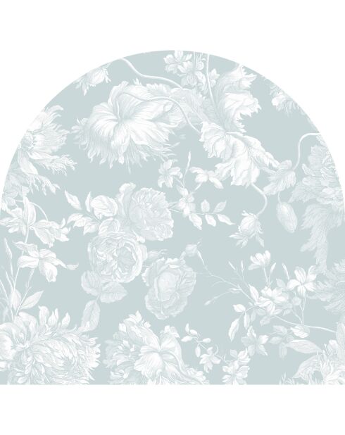 Testiera in vinile blu Arco Bohemio - 90x90 cm