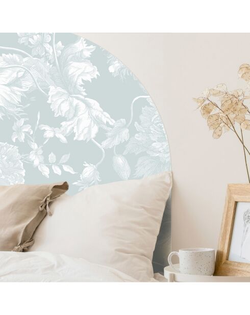 Testiera in vinile blu Arco Bohemio - 160x165 cm