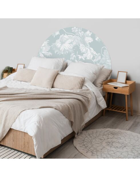 Testiera in vinile blu Arco Bohemio - 160x165 cm