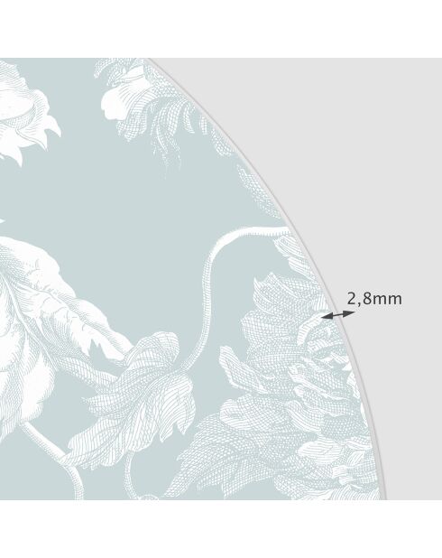 Testiera in vinile blu Arco Bohemio - 160x165 cm