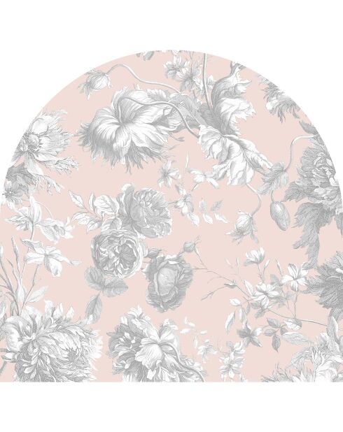 Testiera in vinile rosa Arco Bohemio - 160x165 cm