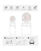 Tête de lit en vinyle Arco Bohemio rose - 90x90 cm