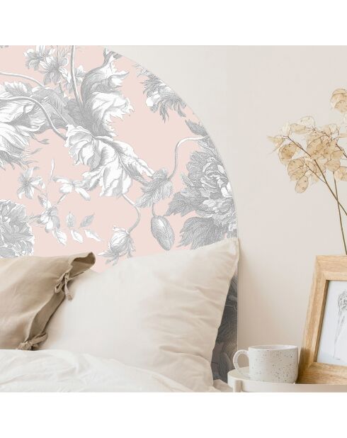 Tête de lit en vinyle Arco Bohemio rose - 90x90 cm