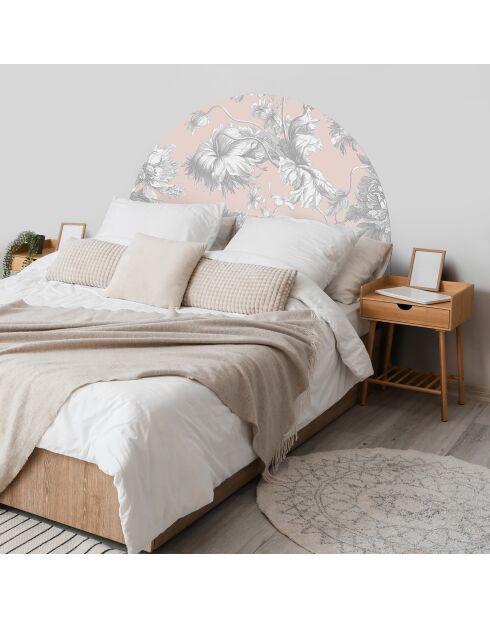 Tête de lit en vinyle Arco Bohemio rose - 90x90 cm