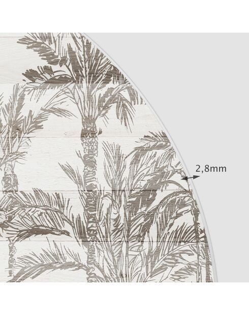 Testiera in vinile Arco Loros in greige La Jungla - 160x165 cm