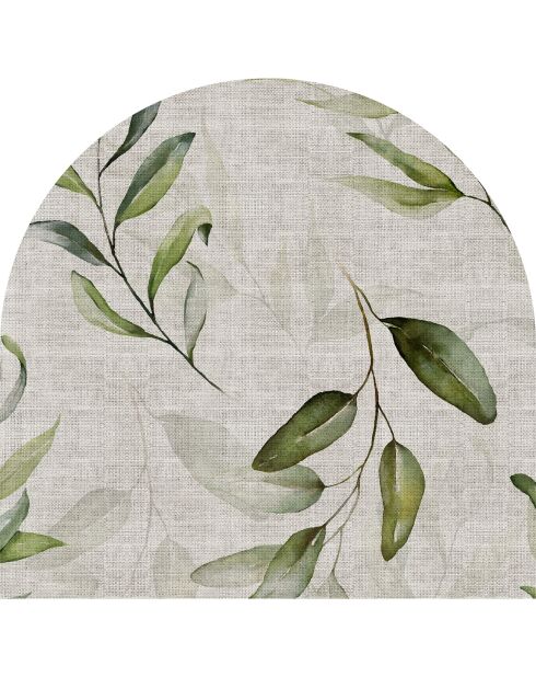 Testiera Arco Laurel in vinile Arpillera naturale/verde - 90x90 cm