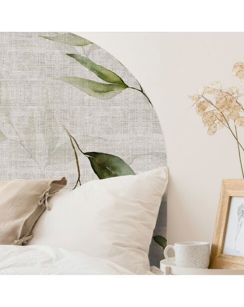 Testiera Arco Laurel in vinile Arpillera naturale/verde - 90x90 cm