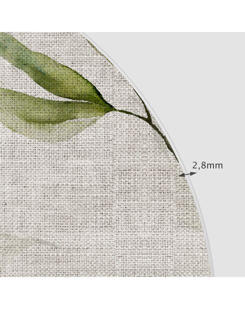 Testiera Arco Laurel in vinile Arpillera naturale/verde - 160x165 cm