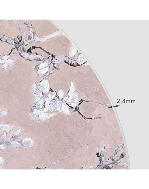 Testiera in vinile rosa Almendro - 90x90 cm