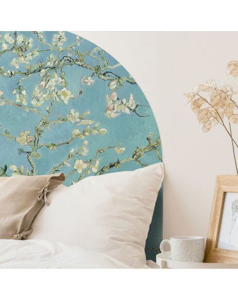 Testiera in vinile blu Almendro - 90x90 cm